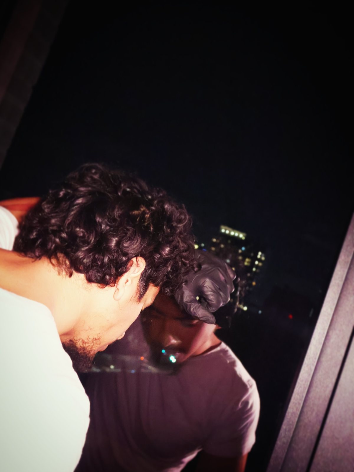 Dnd on a rooftop at night